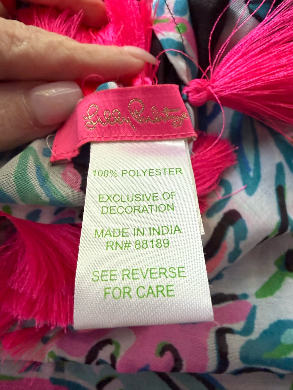 Lilly Pulitzer Tassled Scarf - Picture 4 of 4